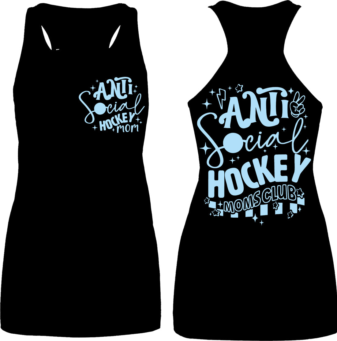 Antisocial Hockey Mama Tank, (Multiple Colors)
