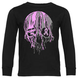 *Awareness Drip Skull Tee or LS, Black (Infant, Toddler, Youth, Adult)