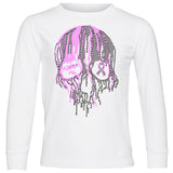 *Awareness Drip Skull Tee or LS, White  (Infant, Toddler, Youth, Adult)