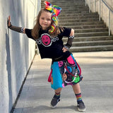 Smiley Checks Tees, BLACK