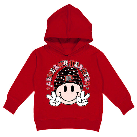 Break'n Hearts Hoodie, Red (Toddler, Youth, Adult)