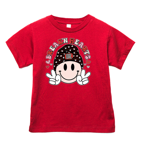 Break'n Hearts Tee, Red (Infant, Toddler, Youth, Adult)