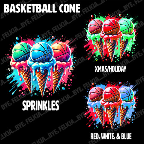 Basketball Cone Drip (Hoodies, Tees & Long Sleeves)