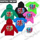 Basketball Cone Drip (Hoodies, Tees & Long Sleeves)