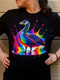 Neon Goose Tee, Black  (Baby, Kids, Adult)