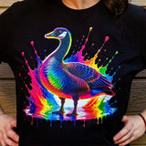 Neon Goose Tee, Black  (Baby, Kids, Adult)