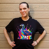 Neon Goose Tee, Black  (Baby, Kids, Adult)