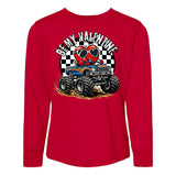 Be My Valentine MONSTER TRUCK Long Sleeve or Tees (w/ or w/out BRUH)