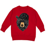 Bear Knit Beanie Crew Sweatshirt, Red (Toddler, Youth, Adult)