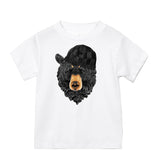 Bear Knit Checkers Tee, White  (Infant, Toddler, Youth, Adult)