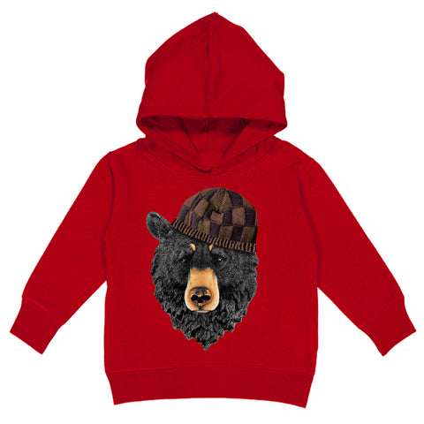 Bear Hoodie, Red (Toddler, Youth, Adult)