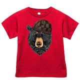 Bear Knit Checkers Tee, Red  (Infant, Toddler, Youth, Adult)