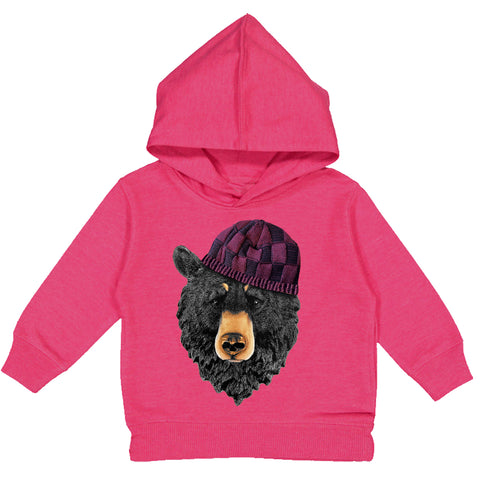 Bear Hoodie, Hot PInk (Toddler, Youth, Adult)