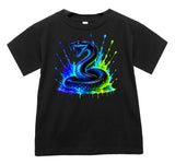 Neon Blue Viper Tee, Black  (Baby, Kids, Adult)