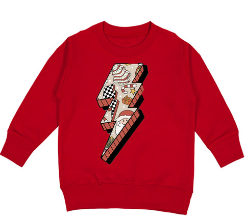 Bolt Crew Sweatshirt, Red (Toddler, Youth, Adult)