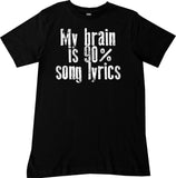 Song Lyrics Tee, BLACK  (Baby, Kids, Adult)