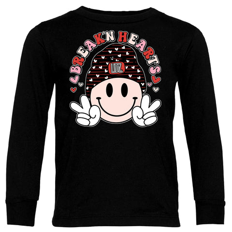 Break'n Hearts LS Shirt, Black (Infant, Toddler, Youth, Adult)