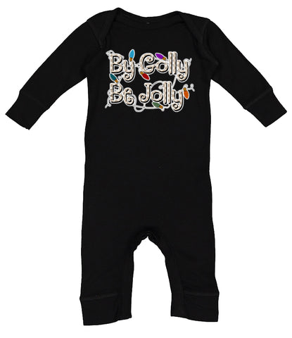 By Golly Be Jolly  Romper, Black- (Infant)