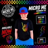 Rainbow Rock On Bones Tees  (Baby, Kids, Adult)