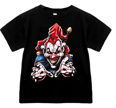 CREEPY CLOWN Tee, Black  (Infant, Toddler, Youth, Adult)
