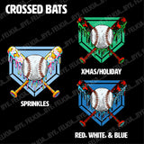 Crossed Bats (Hoodies, Tees & Long Sleeves)
