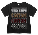 CUSTOM Knit Checkers Tee, Black (Infant, Toddler, Youth, Adult)