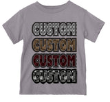 CUSTOM Knit Checkers T, Smoke  (Infant, Toddler, Youth, Adult)