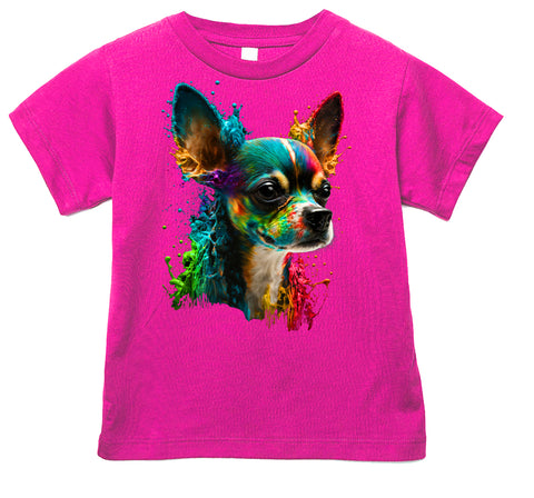 Chihuahua Drip Tee or Tank, Hot Pink (Infant, Toddler, Youth, Adult