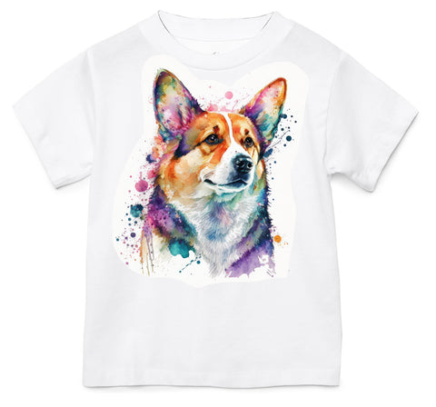 Corgi Drip Tee, Multiple Colors  (Infant, Toddler, Youth, Adult