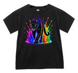 Neon Cougar Tee, Black  (Baby, Kids, Adult)