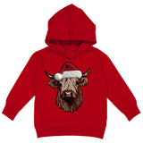 Cow Santa Hoodie, Red (Toddler, Youth, Adult)