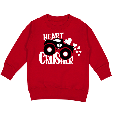 Crusher Crew Sweatshirt, Red (Toddler, Youth, Adult)