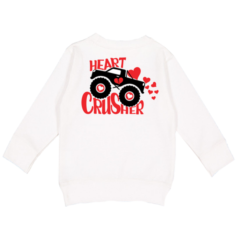 Crusher Crew Sweatshirt, White (Toddler, Youth, Adult)