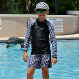 Checkerboard SWIM Shorts, (Baby-Youth)