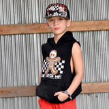 Ginger Dead Hoodie Muscle Tank, Black  (Toddler, Youth, Adult)