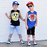 *Happy Skull Tank, Black  (Infant, Toddler, Youth, Adult)