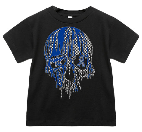 Royal Blue Drip Skull Tee or LS (Infant, Toddler, Youth, Adult)