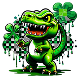 STP Dino Clover Checks LS Shirt, Black