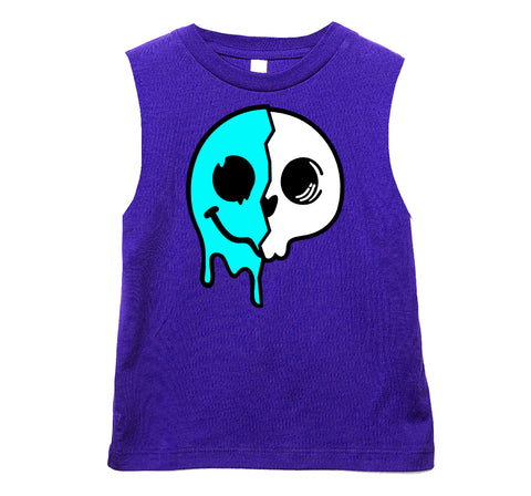 Drip Happy Skull Tank, Purple  (Infant, Toddler, Youth, Adult)