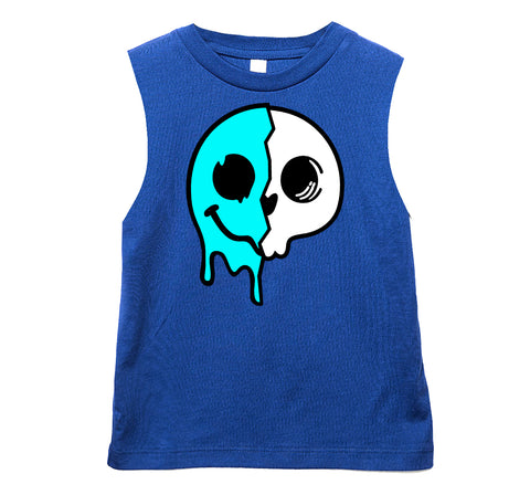 Drip Happy Skull Tank, Royal  (Infant, Toddler, Youth, Adult)