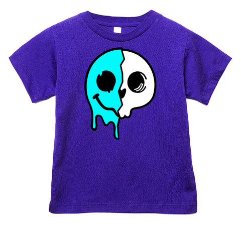 Drip Happy Skull Tee, Purple  (Infant, Toddler, Youth, Adult)
