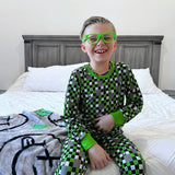 KASH Lounge Set, Bamboo Green Checks