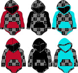 MTO, Emmett Hooded Bodysuit, Square Checks