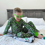 KASH Lounge Set, Bamboo Green Checks