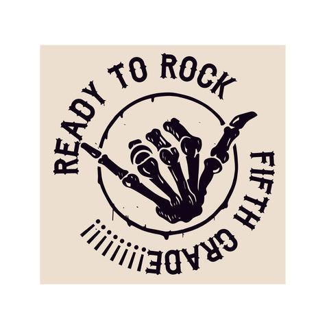 READY to ROCK Fifth Grade Tee or Tank (Infant, Toddler, Youth, Adult)