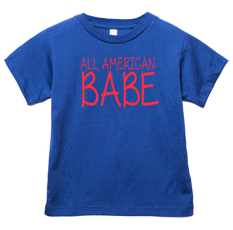 All American Babe Tee, Royal  (Infant, Toddler, Youth, Adult)