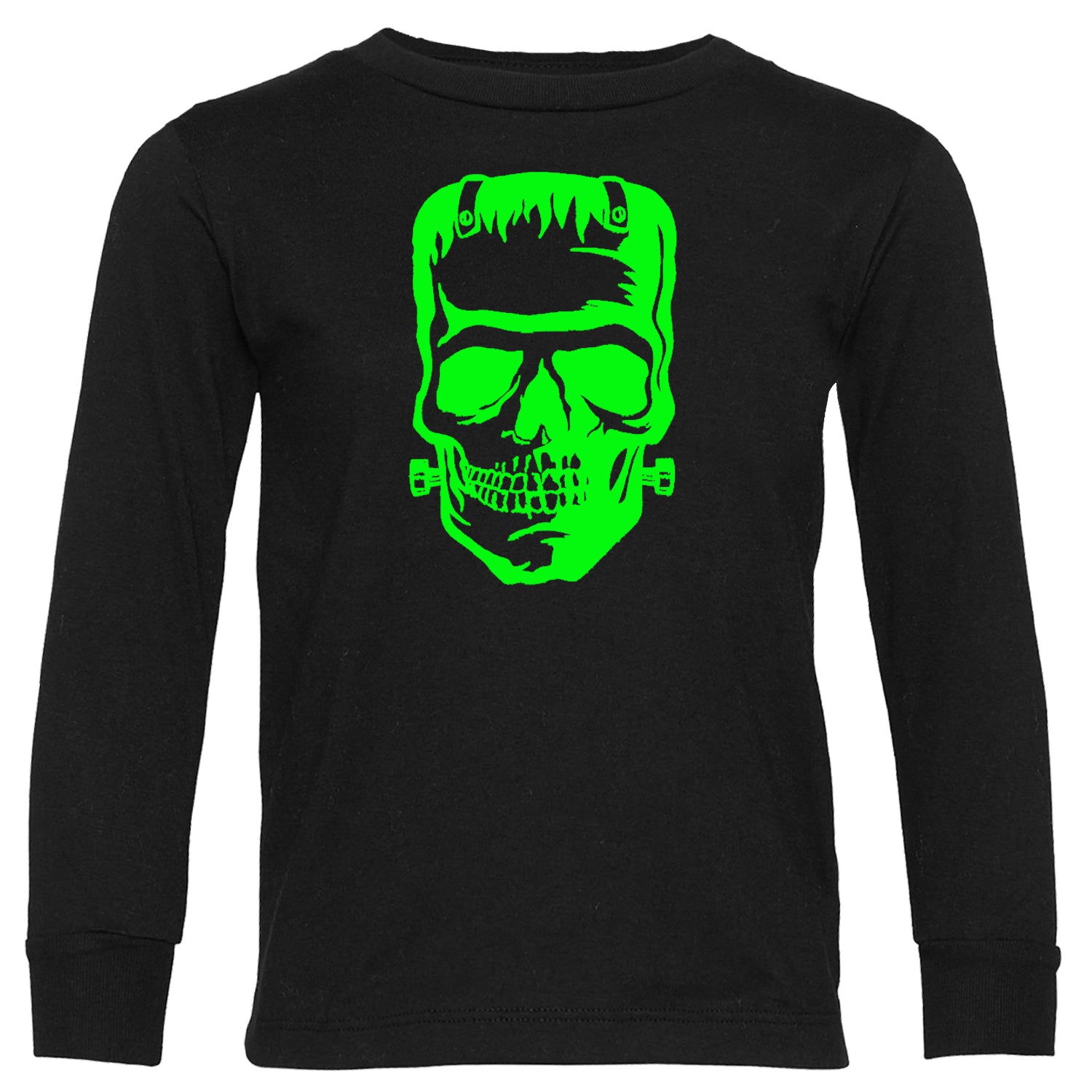 Frank Skull Long Sleeve Shirt, Black (Infant, toddler, youth