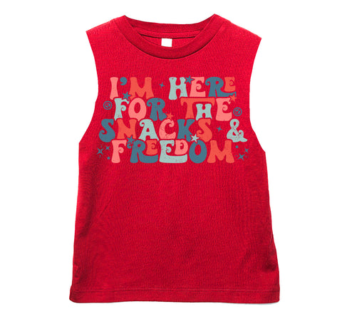 Snacks & Freedom Tank, Red (Infant, Toddler, Youth, Adult)