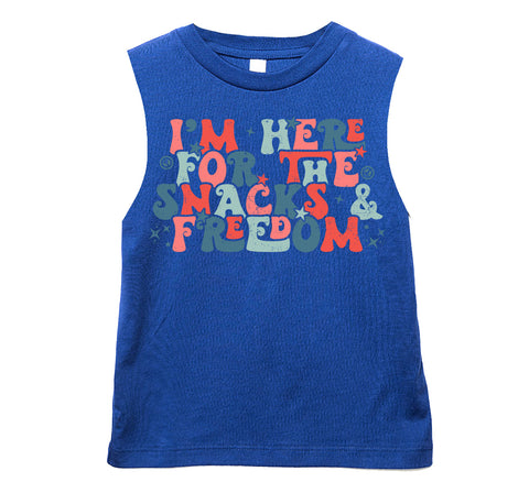 Snacks & Freedom Tank, Royal (Infant, Toddler, Youth, Adult)
