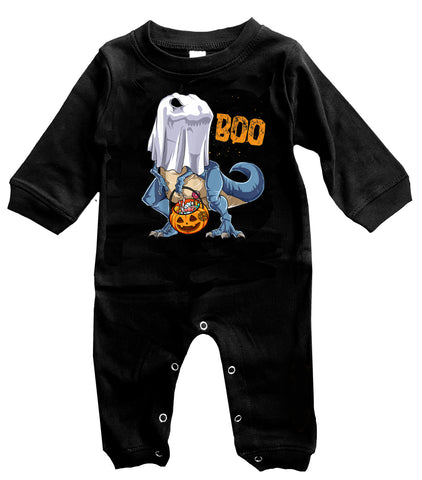 Ghost Dino Romper, Black- (Infant)